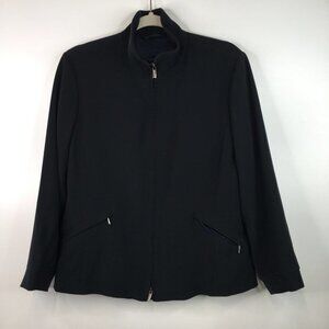 Giorgio Armani Black Zip Up Jacket  Size 42